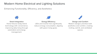 Modern Home Electrical and Lighting Solutions