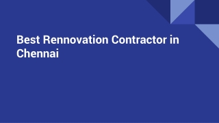 Best Rennovation Contractor in Chennai | Villali Homes