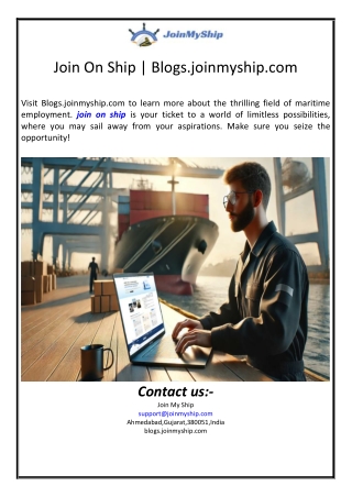 Join On Ship | Blogs.joinmyship.com