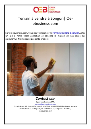 Terrain à vendre à Songon| Oe-ebusiness.com