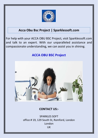 Acca Obu Bsc Project Sparklessoft.com