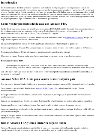 Crea tu cuenta de vendedor en Amazon y comienza a ganar hoy mismo