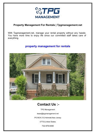 property management for rentals tpgmanagement net