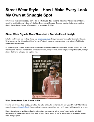 street wear style how i make every look