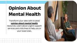 Opinion About Mental Health