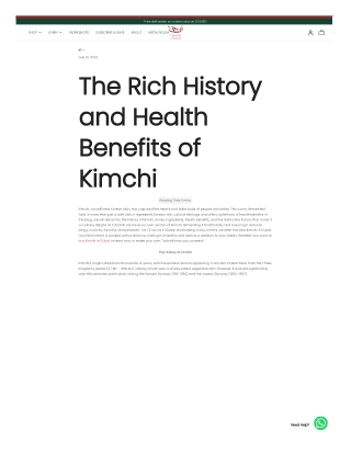 Discover the Rich Tradition and Bold Flavor of Kimchi with Tabchilli