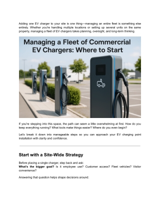 Managing a Fleet of Commercial EV Chargers_ Where to Start