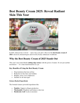 best beauty cream 2025 reveal radiant skin this