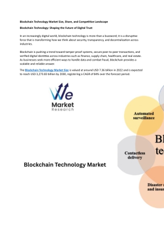 Blockchain Technology Market Size, Share, and Competitive Landscape