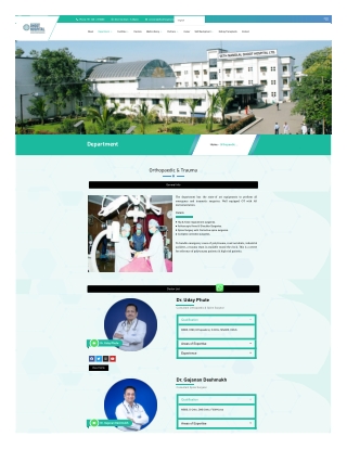 Best Orthopedic Doctor in Aurangabad-Dhoot Hospital