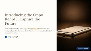 Oppo Reno13 5G – For Style and Speed Lovers