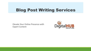 Professional Blog Post Writing Services for Your Business