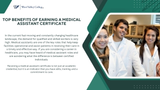 Top Benefits of Earning a Medical Assistant Certificate