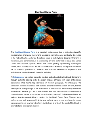 Kuchipudi Dance Form | Nrityangana
