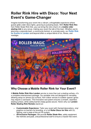 roller rink hire with disco your next event