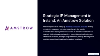 strategic ip management in ireland an amstrow