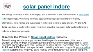solar panel indore