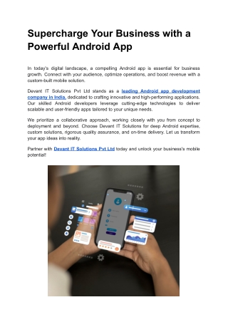supercharge your business with a powerful android