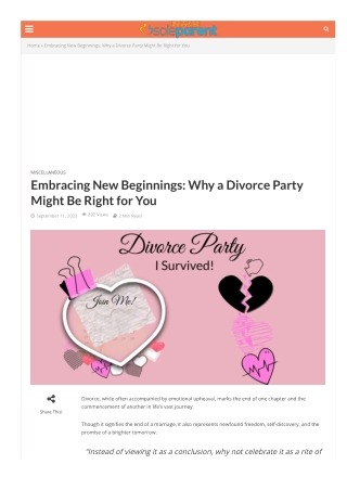 Embracing New Beginnings Why a Divorce Party Might Be Right for You