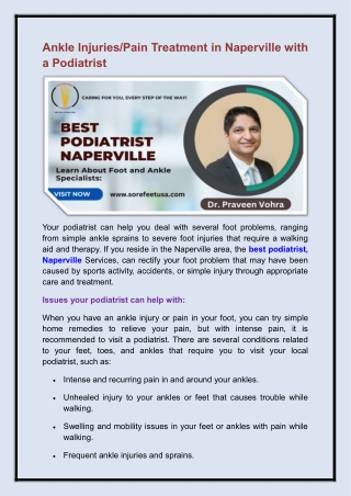 best podiatrist, Naperville