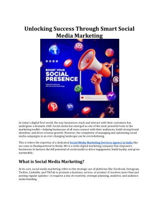 Unlocking Success Through Smart Social Media Marketing