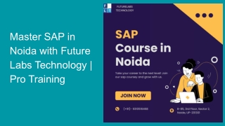 Master SAP in Noida with Future Labs Technology | Pro Training