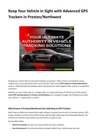 keep your vehicle in sight with advanced