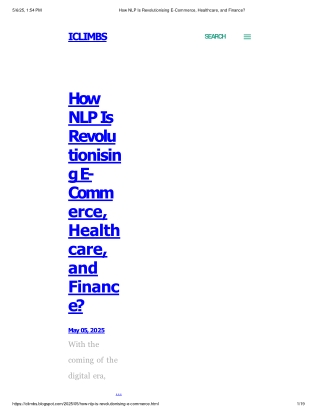How NLP Is Revolutionising E-Commerce, Healthcare, and Finance_