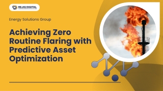 Driving Zero Flaring Goals with Predictive Asset Optimization