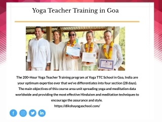 Yoga TTC in Goa