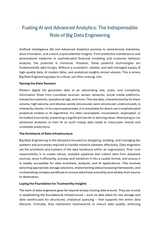 fueling ai and advanced analytics