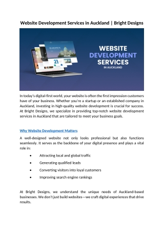 Website Development Services in Auckland | Bright Designs
