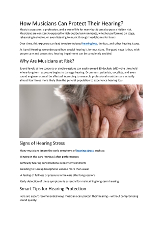 How Musicians Can Protect Their Hearing-Aanvii-Hearing