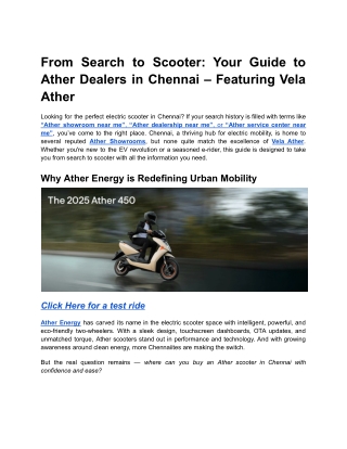 From Search to Scooter_ Your Guide to Ather Dealers in Chennai – Featuring Vela Ather
