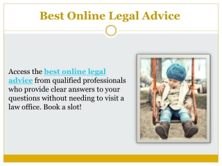 Best Online Legal Advice