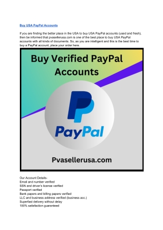 Best 10 Sites to Buy Verified paypal Accounts in This time