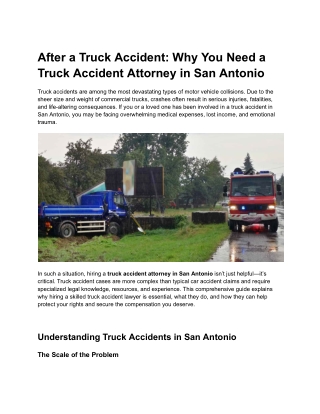 After a Truck Accident_ Why You Need a Truck Accident Attorney in San Antonio