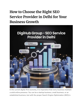 How to Choose the Right SEO Service Provider in Delhi for Your Business Growth