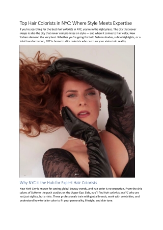 Top Hair Colorists in NYC
