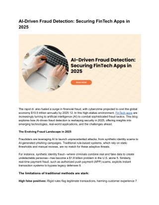 AI-Driven Fraud Detection_ Securing FinTech Apps in 2025