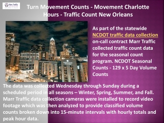 turn movement counts movement charlotte hours