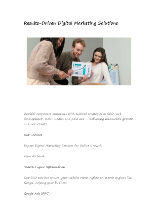 Results-Driven Digital Marketing Solutions