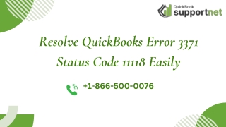 Resolve QuickBooks Error 3371 Status Code 11118 Easily