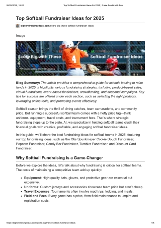 Top Softball Fundraiser Ideas for 2025 _ Raise Funds with Fun