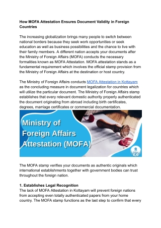 How MOFA Attestation Ensures Document Validity in Foreign Countries .docx