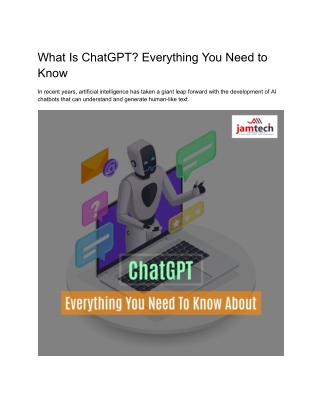 What Is ChatGPT Everything You Need to Know