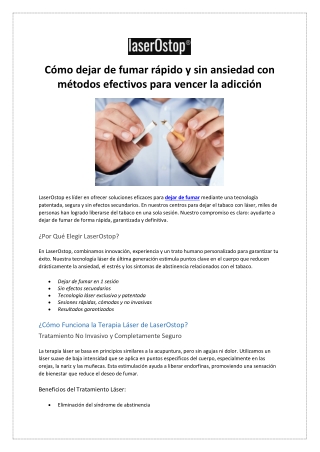c mo dejar de fumar r pido y sin ansiedad