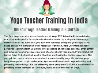 yoga teacher training in india 100 hour yoga