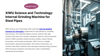 XIWU Science and Technology Internal Grinding Machine for Steel Pipes