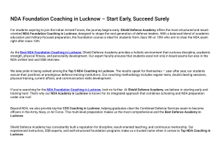 Nda Foundation Coaching In Lucknow (2)
